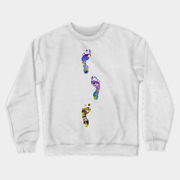 Footprint Crewneck Sweatshirt by erzebeth